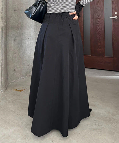 小個子尺碼 傘形 拼接 棉質 半身裙