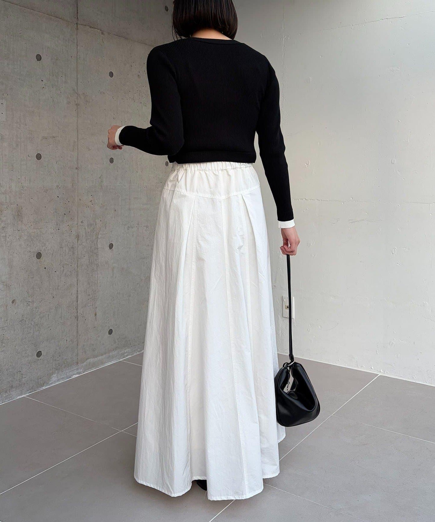 小個子尺碼 傘形 拼接 棉質 半身裙