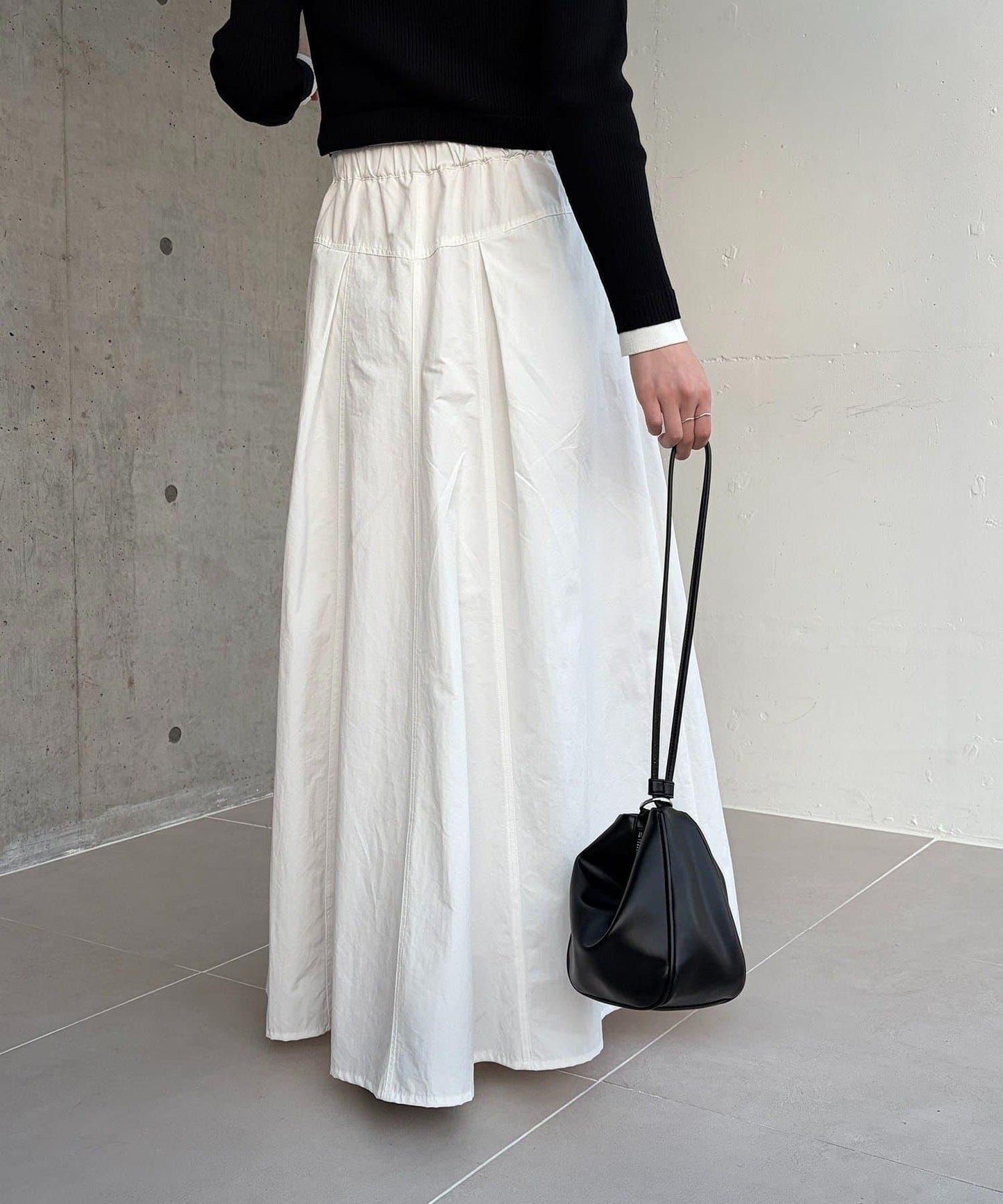 小個子尺碼 傘形 拼接 棉質 半身裙