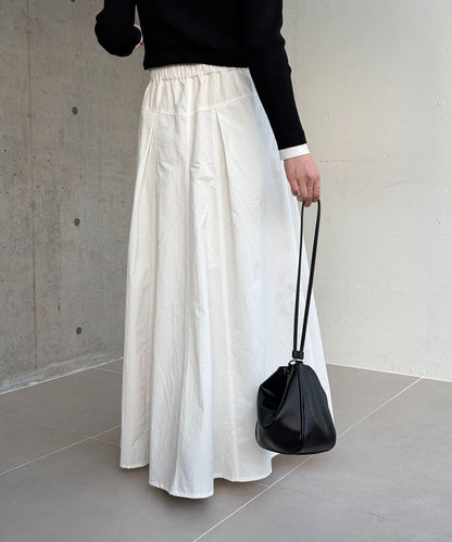 小個子尺碼 傘形 拼接 棉質 半身裙