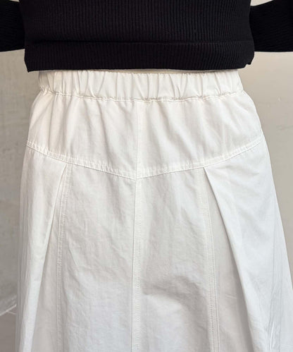 小個子尺碼 傘形 拼接 棉質 半身裙