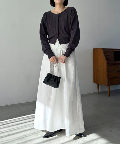 小個子尺碼 傘形 拼接 棉質 半身裙