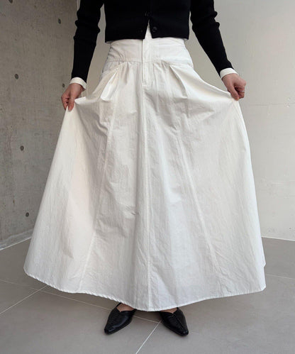 小個子尺碼 傘形 拼接 棉質 半身裙