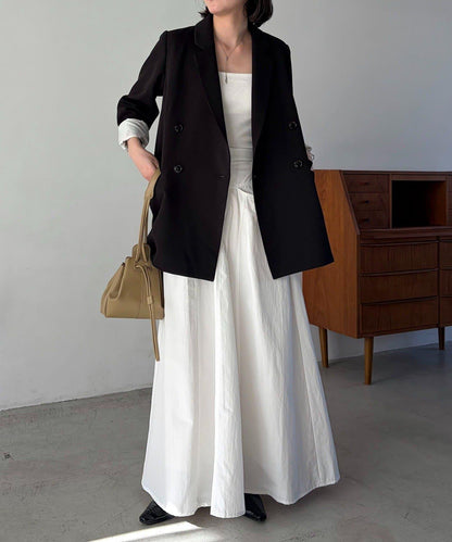 小個子尺碼 傘形 拼接 棉質 半身裙