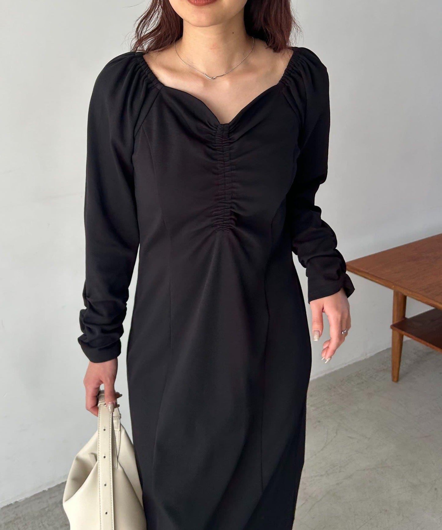 小個子尺碼可選 波浪領 褶皺 連衣裙