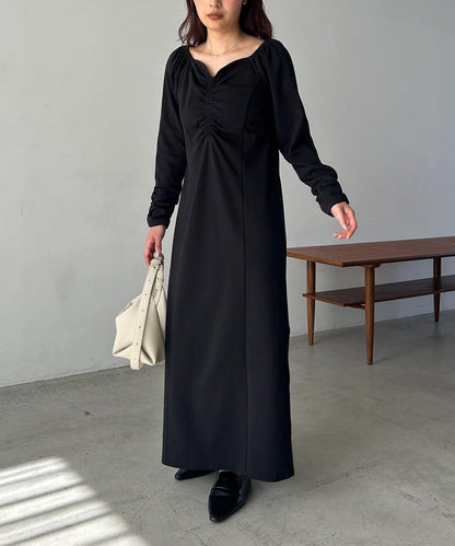 小個子尺碼可選 波浪領 褶皺 連衣裙