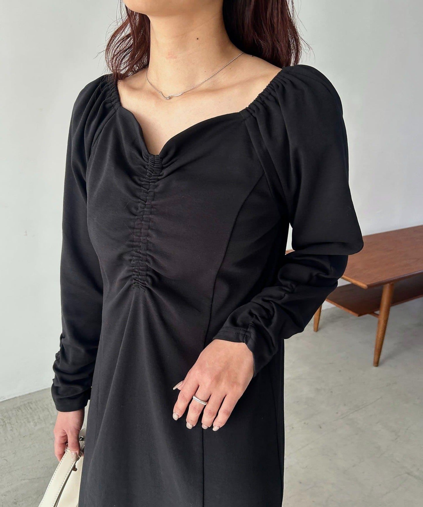 小個子尺碼可選 波浪領 褶皺 連衣裙