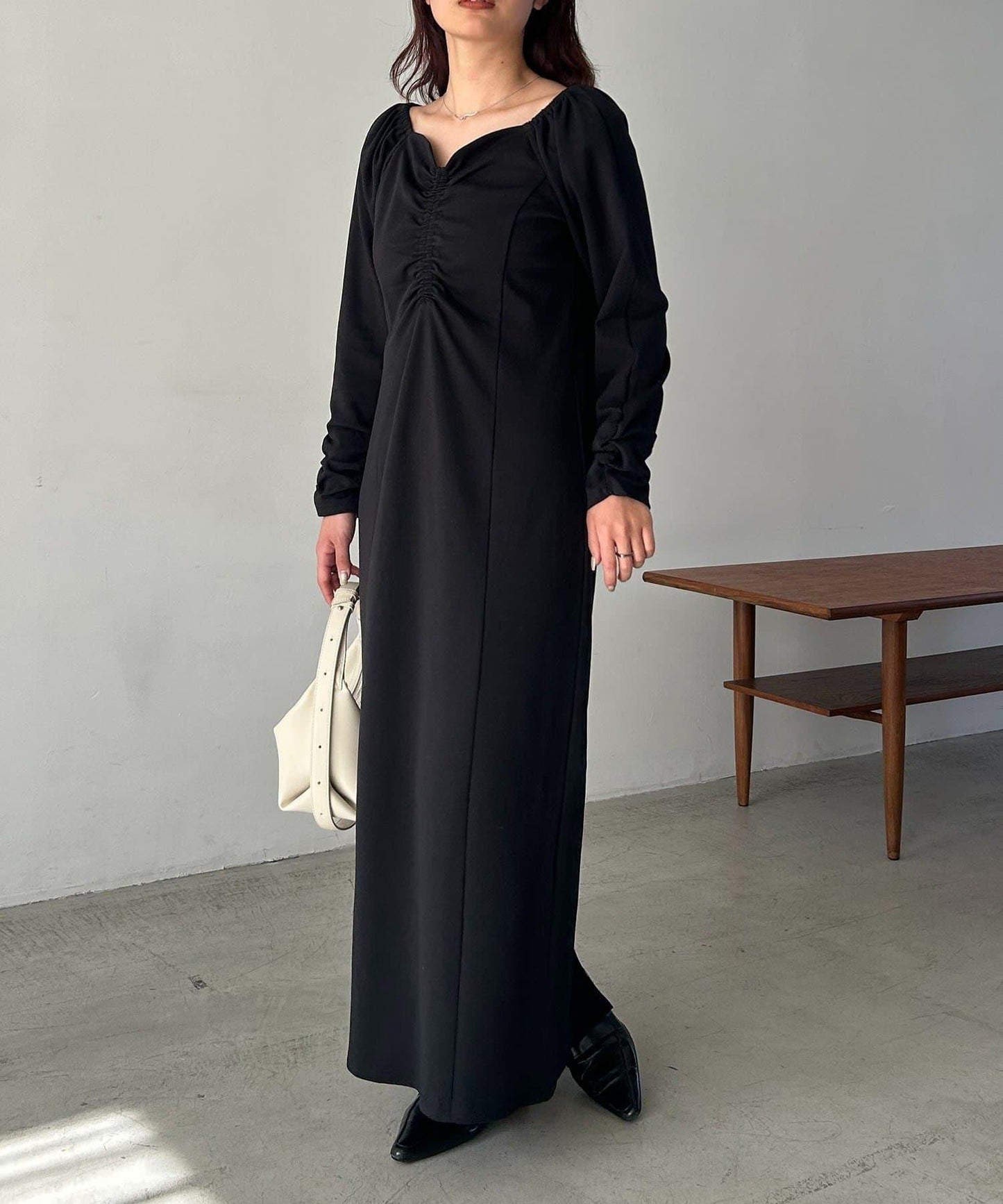 小個子尺碼可選 波浪領 褶皺 連衣裙