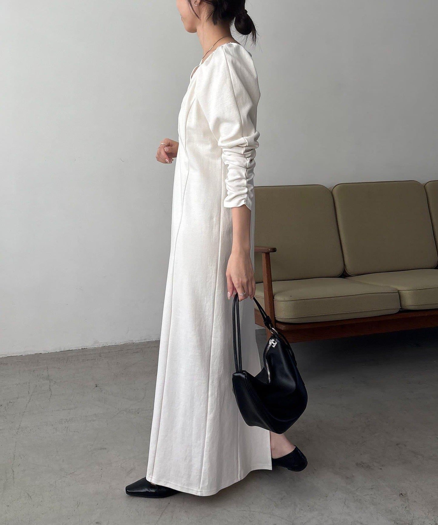 小個子尺碼可選 波浪領 褶皺 連衣裙