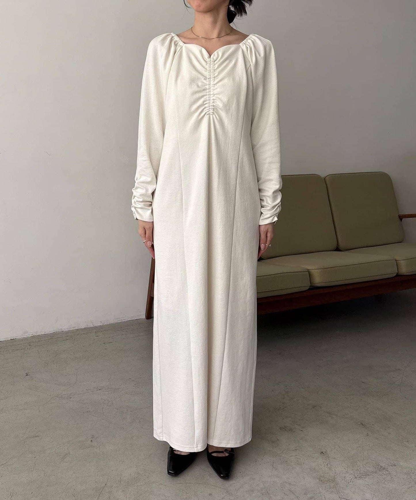 小個子尺碼可選 波浪領 褶皺 連衣裙