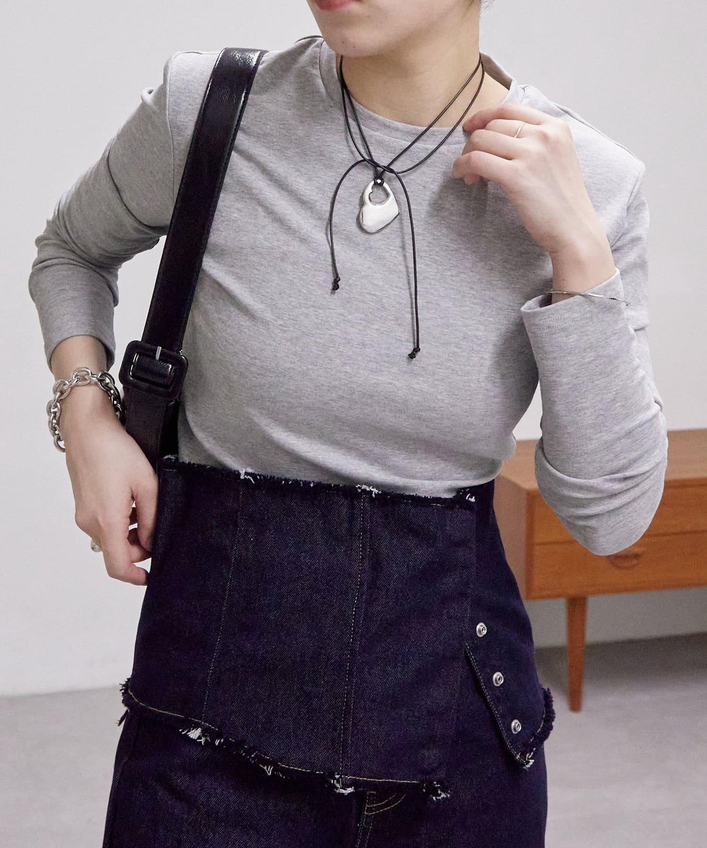 mystic 肩墊設計 長袖T恤