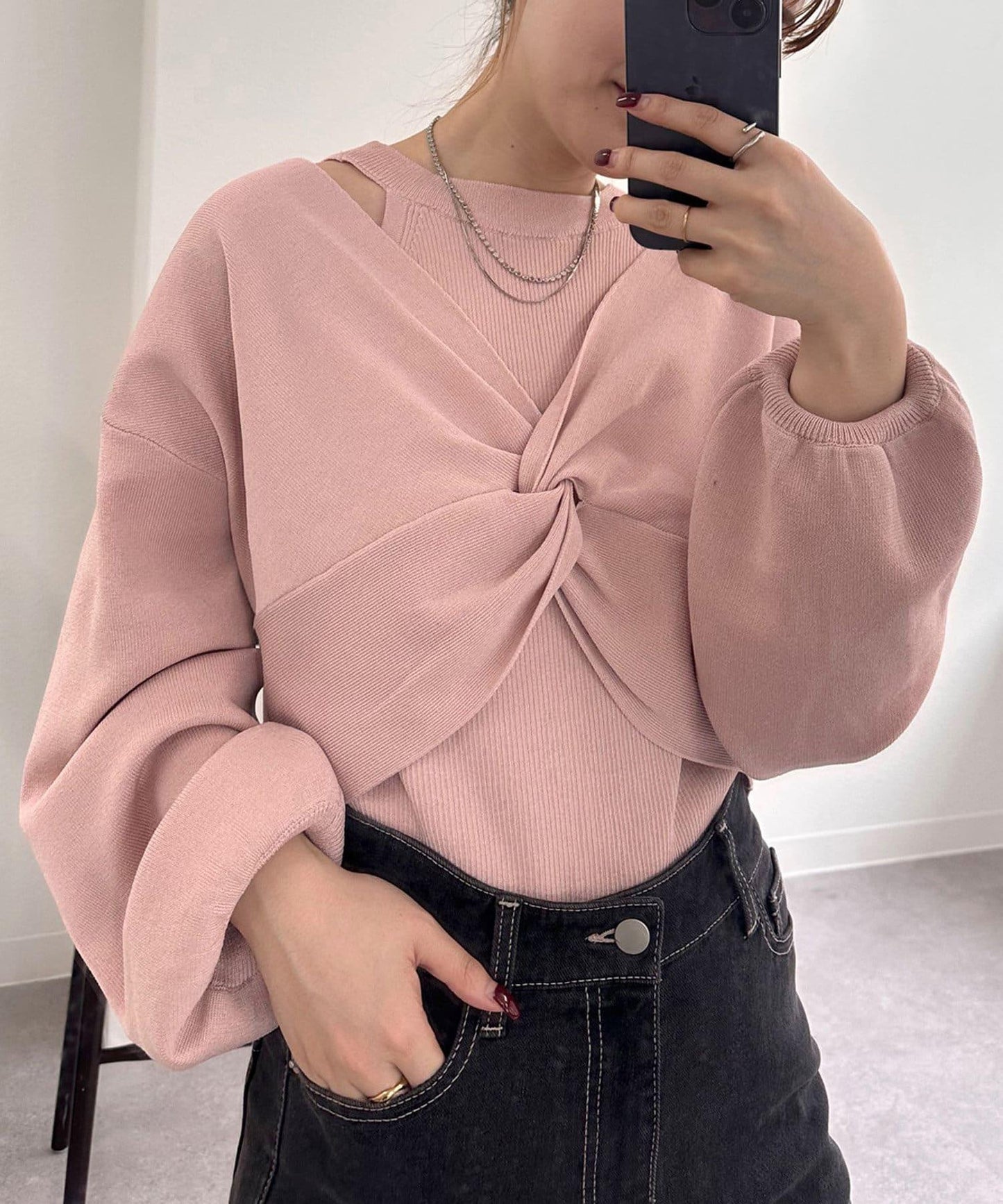 mystic 交叉針織套裝