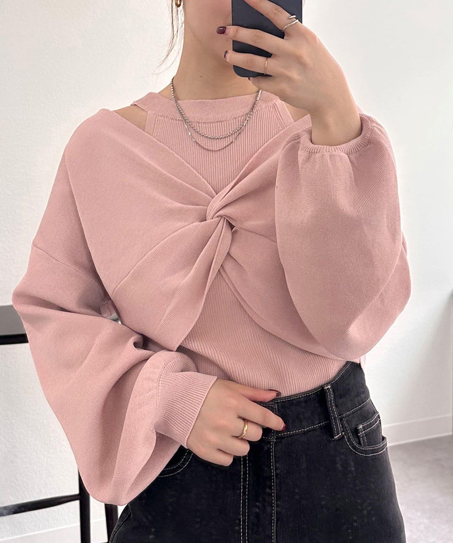 mystic 交叉針織套裝