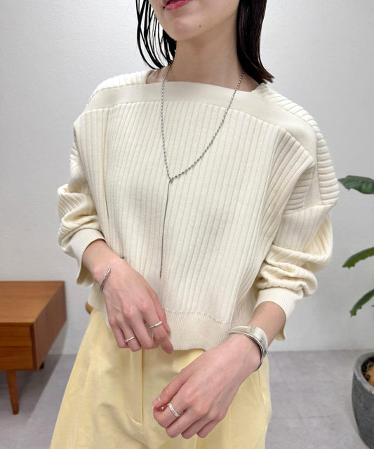 【mystic】V領寬鬆短款針織開衫