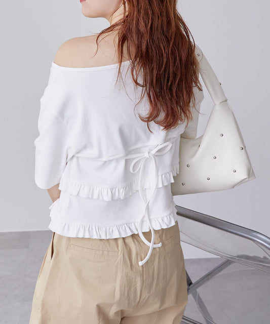 mystic 疊層荷葉邊T恤