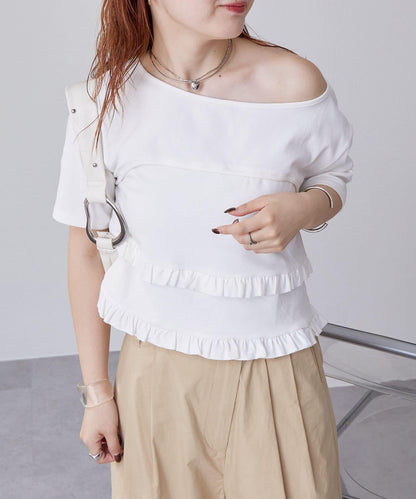 mystic 疊層荷葉邊T恤