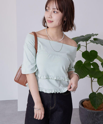 mystic 疊層荷葉邊T恤