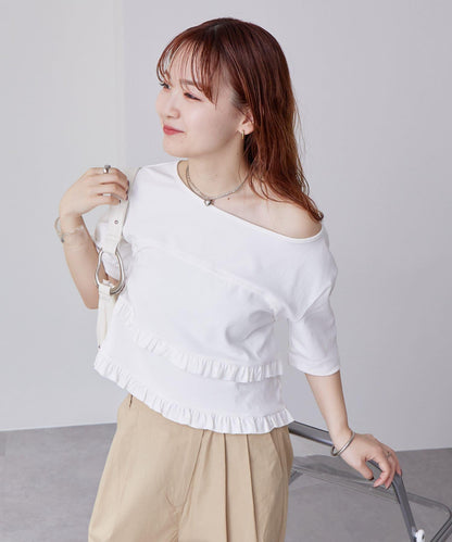 mystic 疊層荷葉邊T恤
