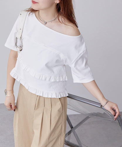 mystic 疊層荷葉邊T恤