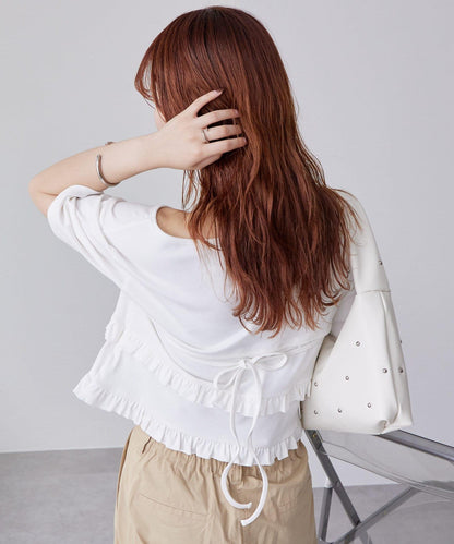 mystic 疊層荷葉邊T恤