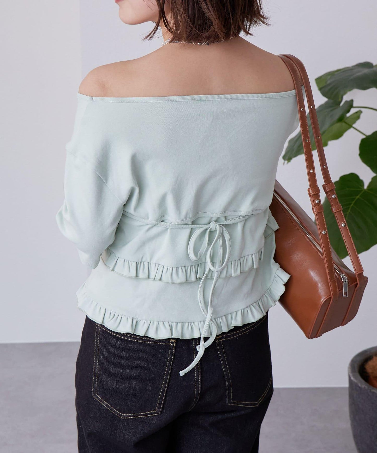 mystic 疊層荷葉邊T恤