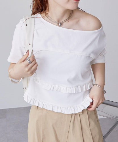 mystic 疊層荷葉邊T恤