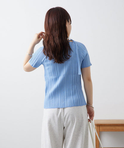 mystic 鏤空頸圈設計 羅紋針織 針織上衣