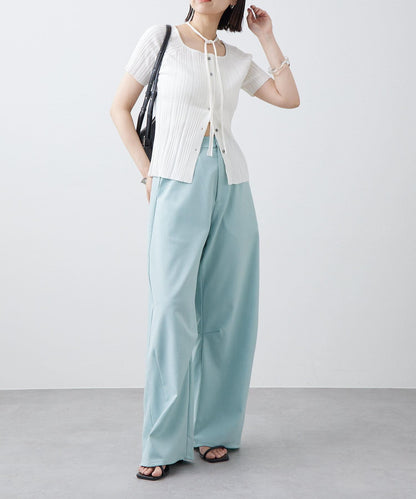 mystic 鏤空頸圈設計 羅紋針織 針織上衣