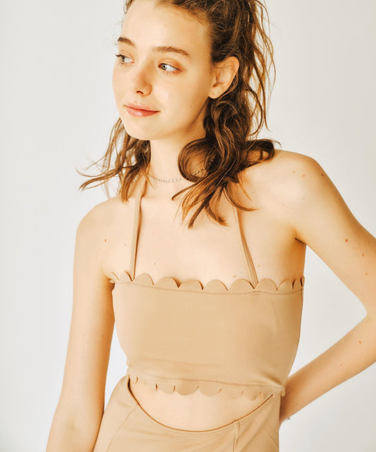 mystic 荷葉邊設計 連體泳衣