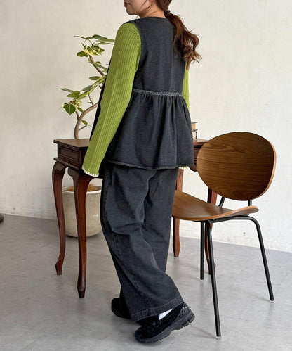 牛仔背心套裝