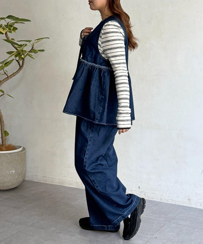 牛仔背心套裝
