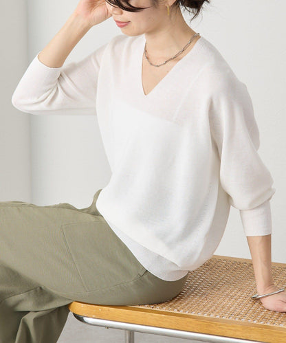 輕盈柔軟觸感 背部蓬鬆設計 輕質Gima針織 針織上衣