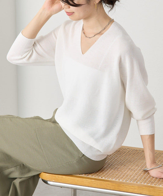 輕盈柔軟觸感 背部蓬鬆設計 輕質Gima針織 針織上衣