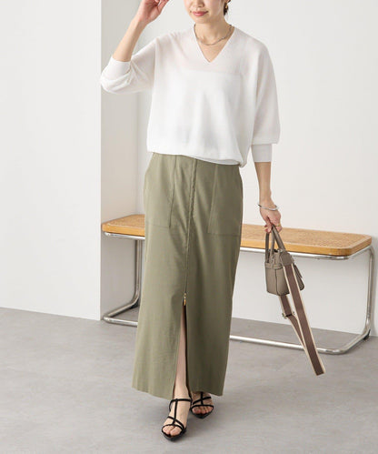 輕盈柔軟觸感 背部蓬鬆設計 輕質Gima針織 針織上衣