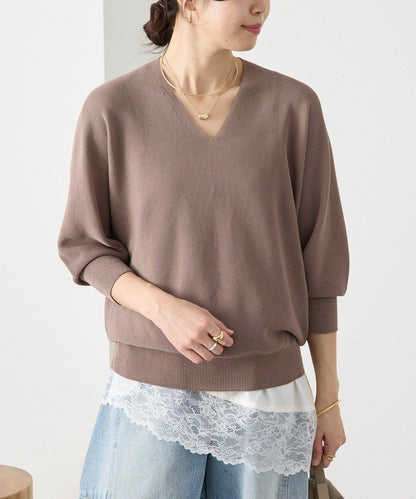 輕盈柔軟觸感 背部蓬鬆設計 輕質Gima針織 針織上衣