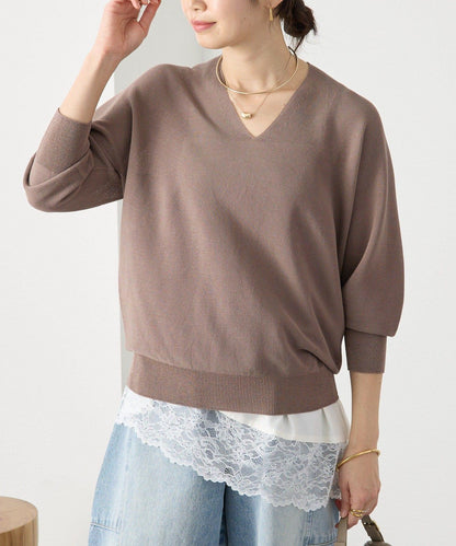 輕盈柔軟觸感 背部蓬鬆設計 輕質Gima針織 針織上衣