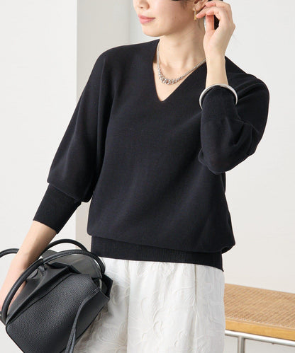 輕盈柔軟觸感 背部蓬鬆設計 輕質Gima針織 針織上衣