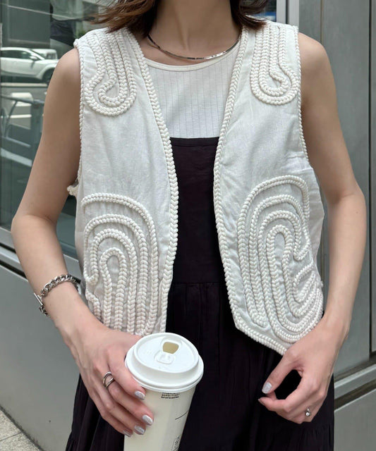 CIAOPANIC TYPY India 繩索刺繡馬甲