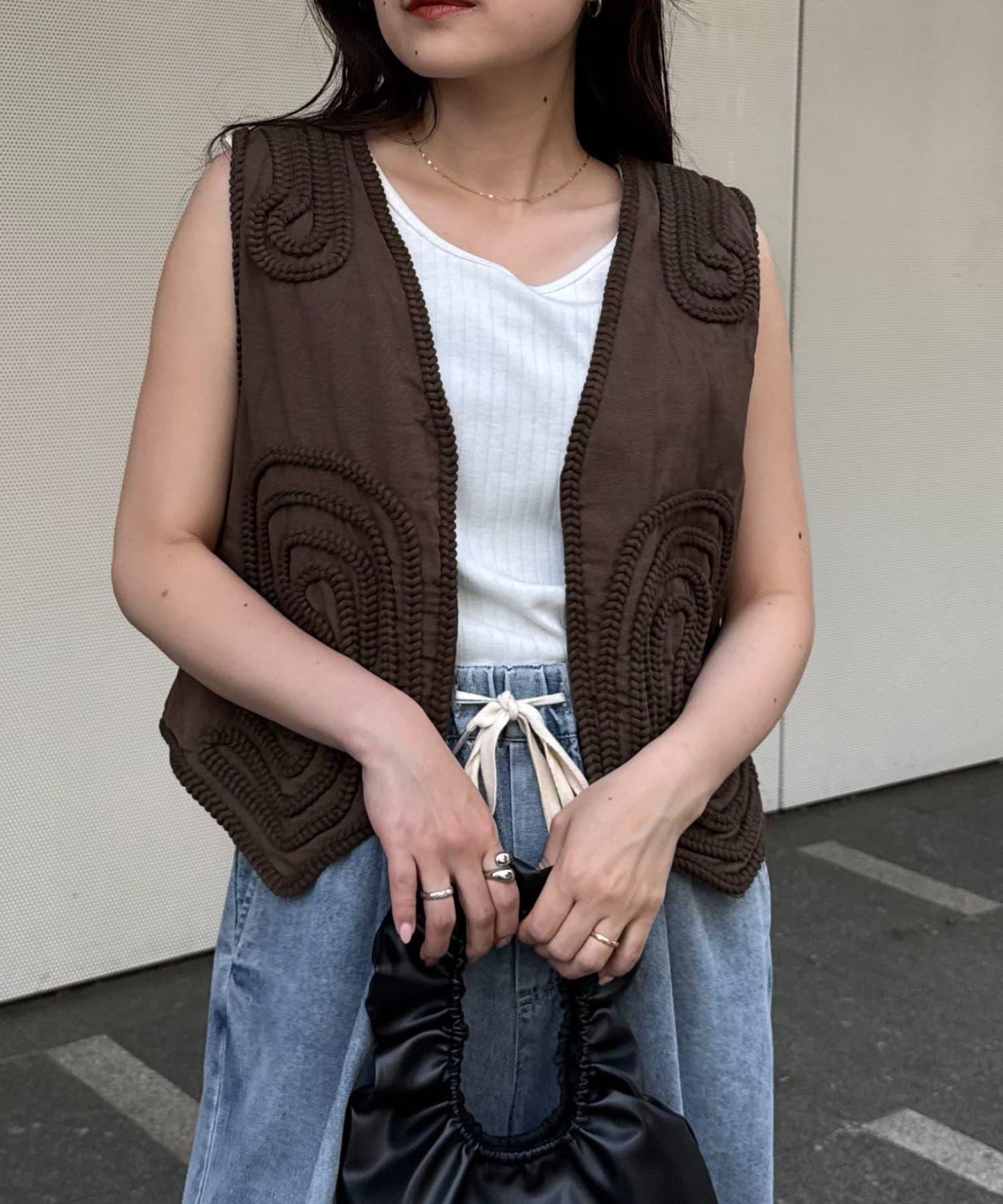 CIAOPANIC TYPY India 繩索刺繡馬甲