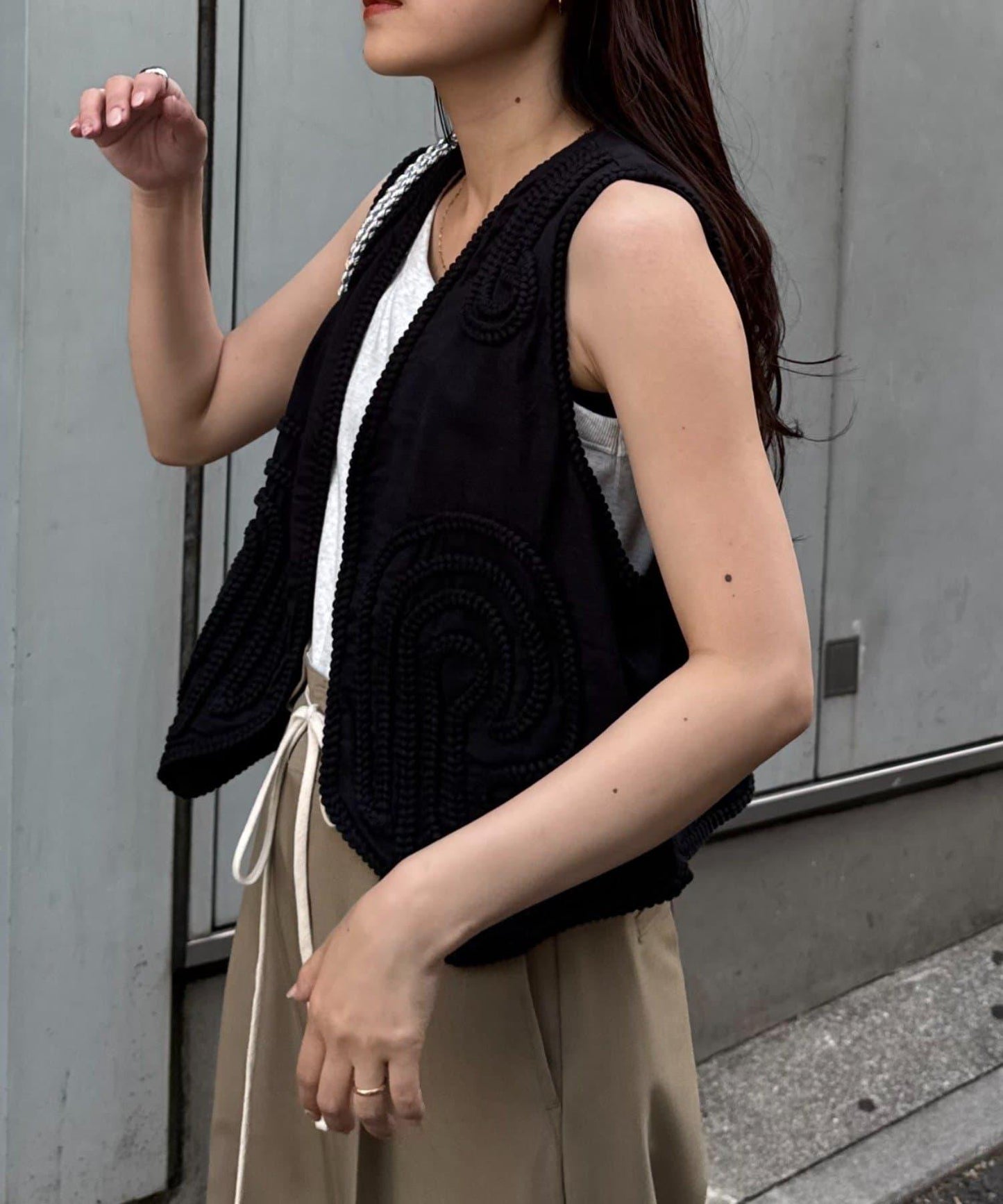 CIAOPANIC TYPY India 繩索刺繡馬甲