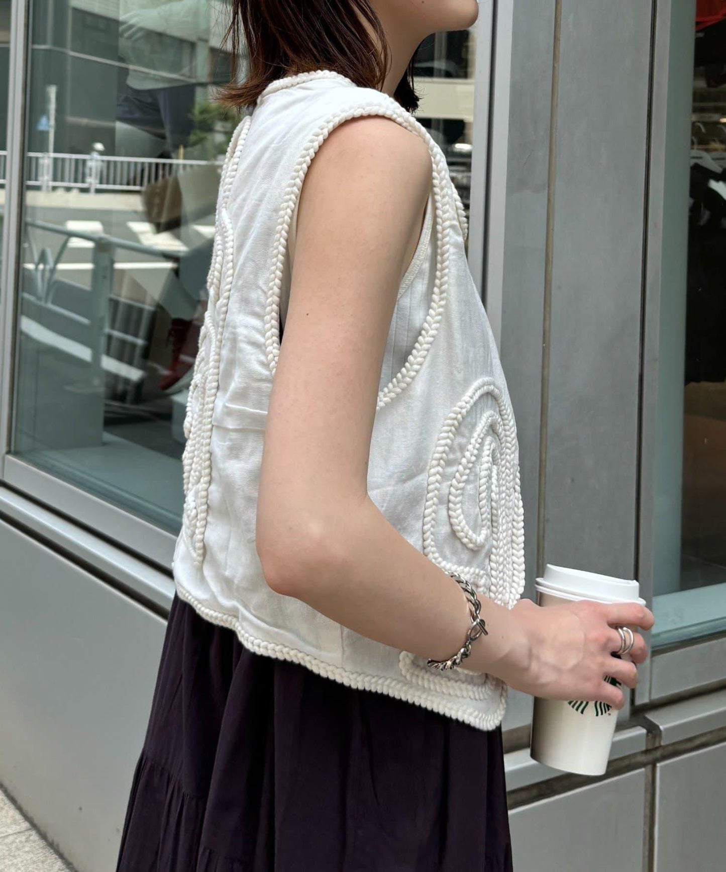 CIAOPANIC TYPY India 繩索刺繡馬甲