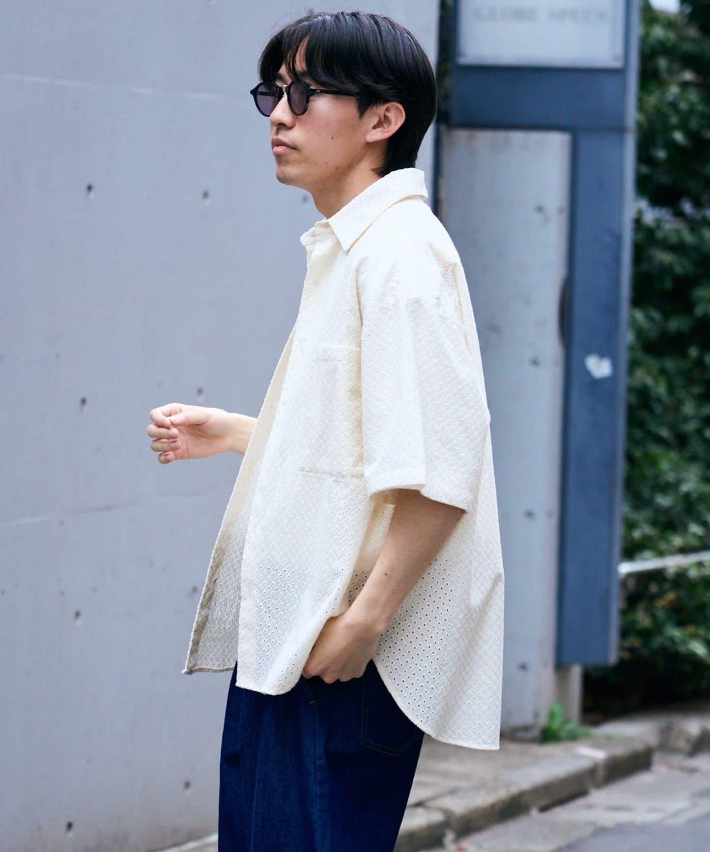 CIAOPANIC TYPY 中性提花刺繡蕾絲襯衫