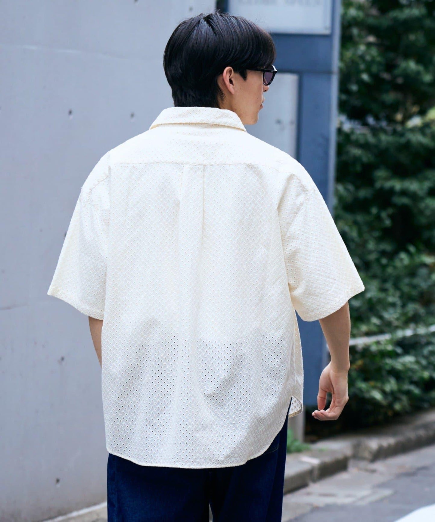 CIAOPANIC TYPY 中性提花刺繡蕾絲襯衫