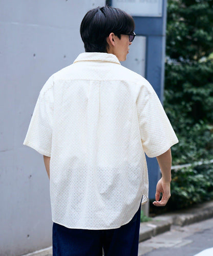 CIAOPANIC TYPY 中性提花刺繡蕾絲襯衫