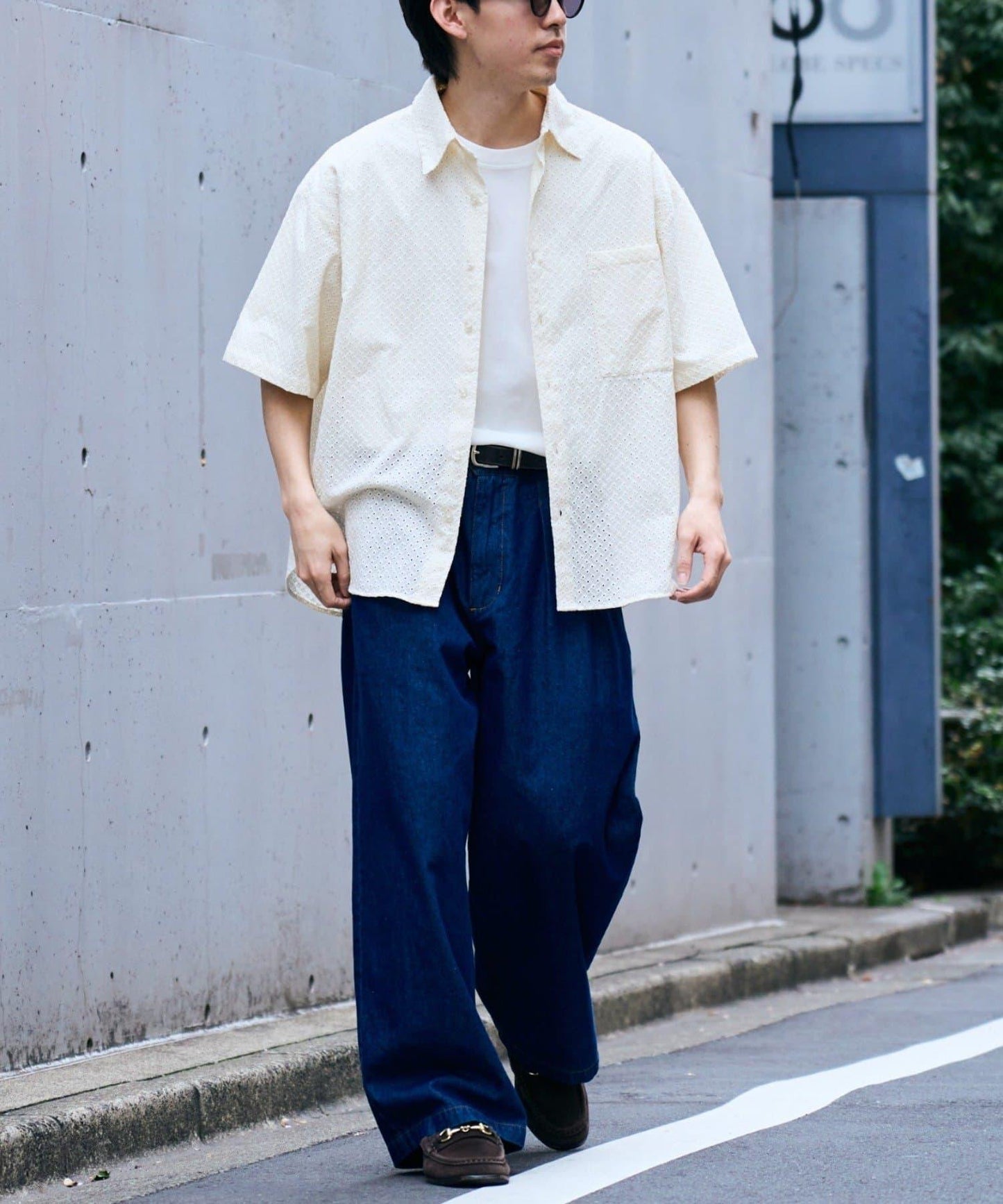 CIAOPANIC TYPY 中性提花刺繡蕾絲襯衫