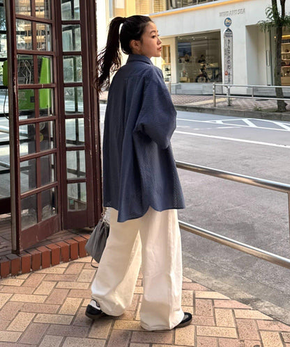 CIAOPANIC TYPY 中性提花刺繡蕾絲襯衫