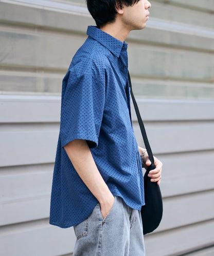 CIAOPANIC TYPY 中性提花刺繡蕾絲襯衫