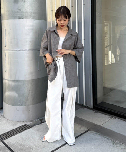 CIAOPANIC TYPY 中性提花刺繡蕾絲襯衫