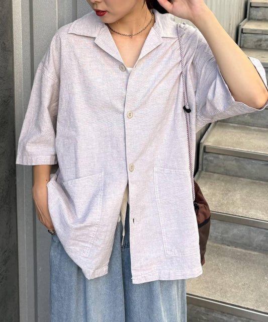 CIAOPANIC TYPY 棉麻工裝襯衫