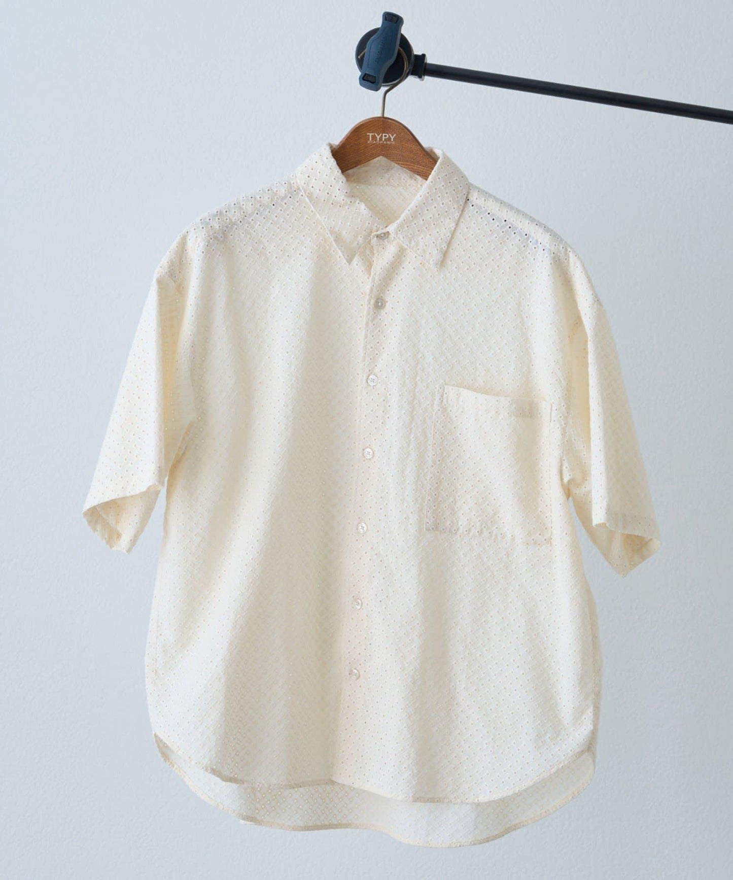CIAOPANIC TYPY 中性提花刺繡蕾絲襯衫